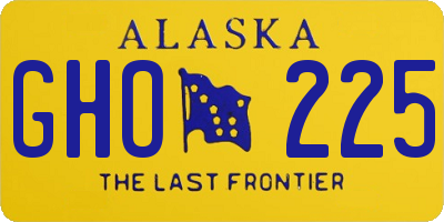 AK license plate GHO225