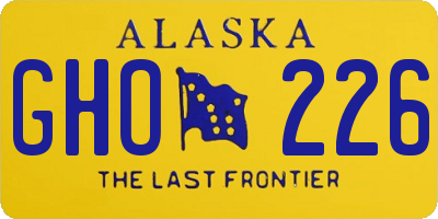 AK license plate GHO226