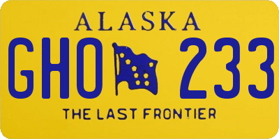 AK license plate GHO233