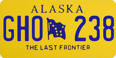 AK license plate GHO238