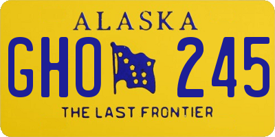 AK license plate GHO245