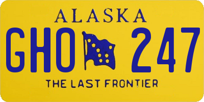 AK license plate GHO247