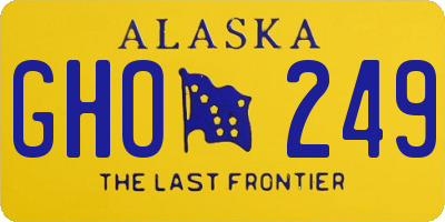 AK license plate GHO249