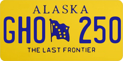 AK license plate GHO250