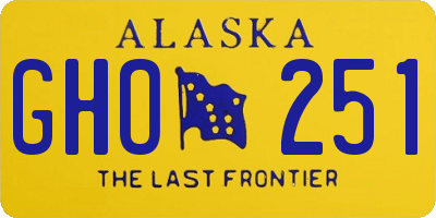 AK license plate GHO251