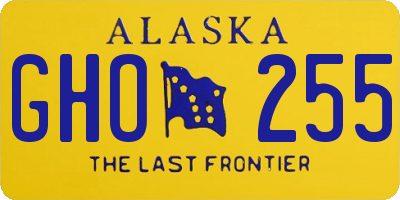 AK license plate GHO255