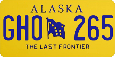 AK license plate GHO265