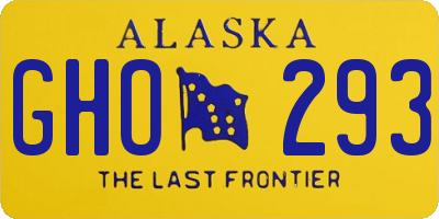 AK license plate GHO293