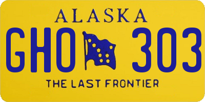 AK license plate GHO303