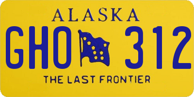 AK license plate GHO312