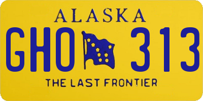 AK license plate GHO313