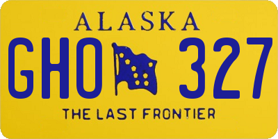 AK license plate GHO327