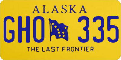AK license plate GHO335