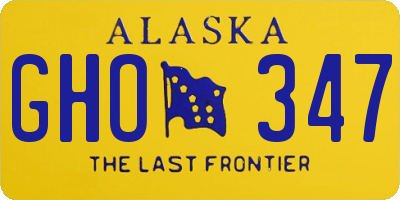 AK license plate GHO347