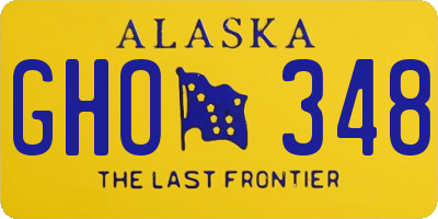 AK license plate GHO348