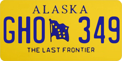 AK license plate GHO349