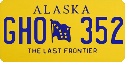 AK license plate GHO352