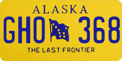 AK license plate GHO368