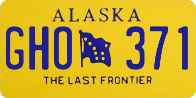 AK license plate GHO371