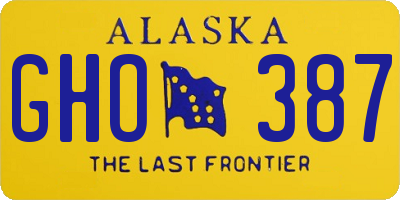 AK license plate GHO387