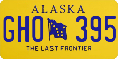 AK license plate GHO395
