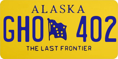 AK license plate GHO402