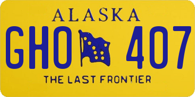 AK license plate GHO407