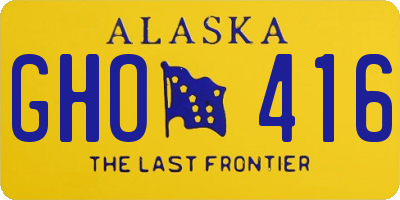 AK license plate GHO416