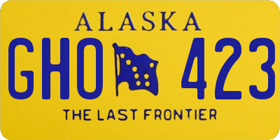 AK license plate GHO423