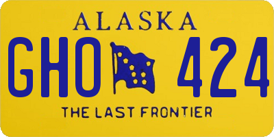 AK license plate GHO424