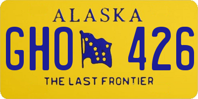 AK license plate GHO426