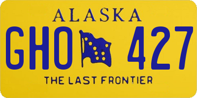 AK license plate GHO427