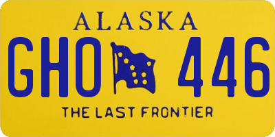 AK license plate GHO446