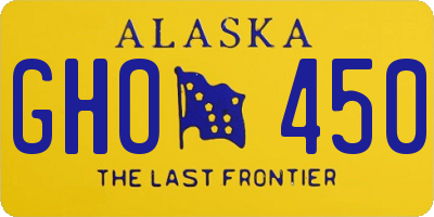 AK license plate GHO450