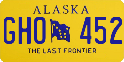 AK license plate GHO452