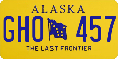 AK license plate GHO457