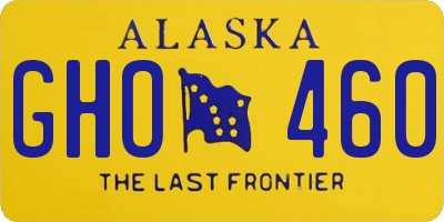 AK license plate GHO460