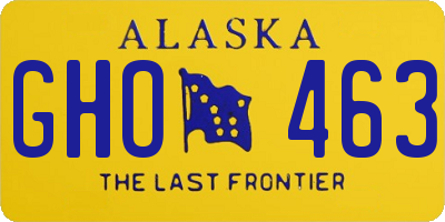 AK license plate GHO463