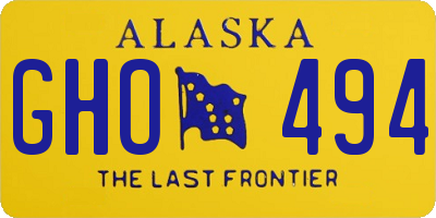 AK license plate GHO494