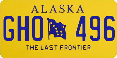 AK license plate GHO496