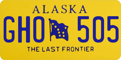 AK license plate GHO505