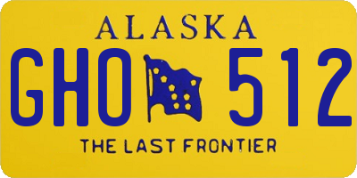 AK license plate GHO512