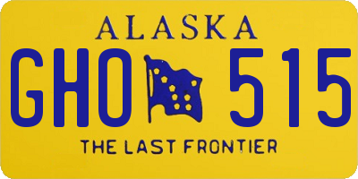 AK license plate GHO515