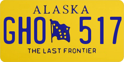 AK license plate GHO517