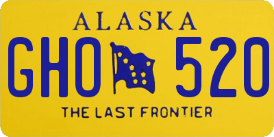 AK license plate GHO520