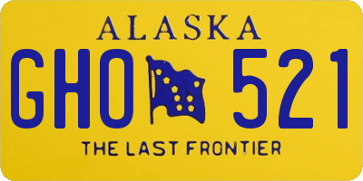 AK license plate GHO521