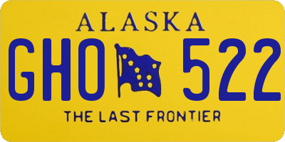 AK license plate GHO522