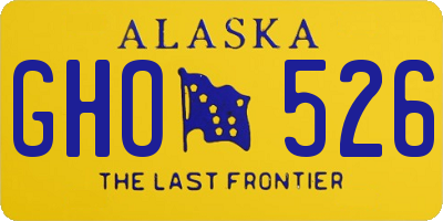 AK license plate GHO526