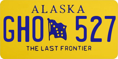 AK license plate GHO527