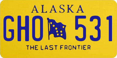 AK license plate GHO531